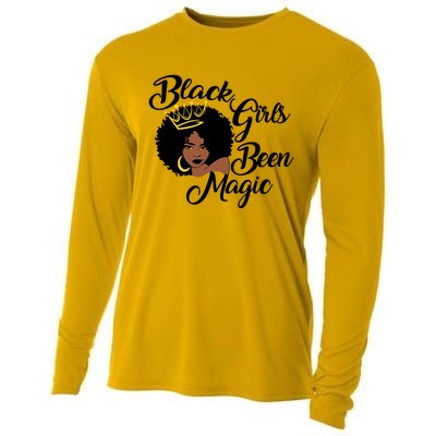 Black Been Magic Melanin Black History Gift Cooling Performance Long Sleeve Crew