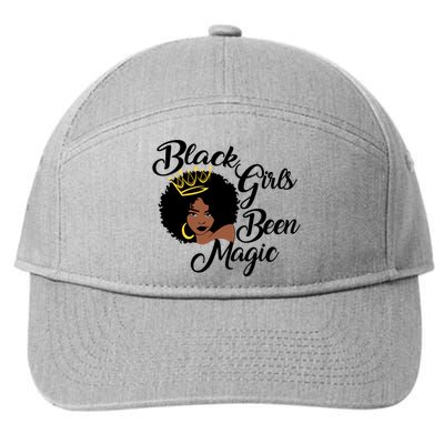 Black Been Magic Melanin Black History Gift 7-Panel Snapback Hat