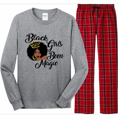 Black Been Magic Melanin Black History Gift Long Sleeve Pajama Set