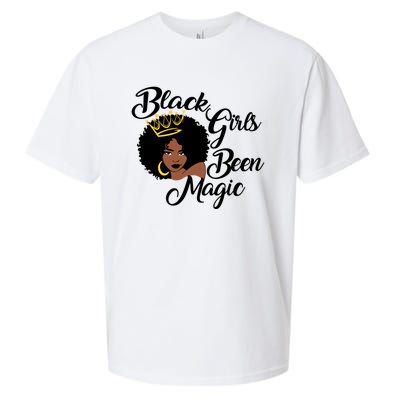 Black Been Magic Melanin Black History Gift Sueded Cloud Jersey T-Shirt