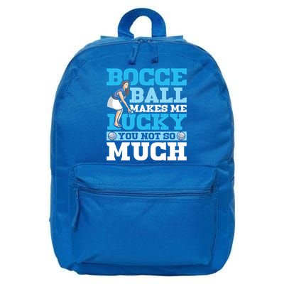 Bocce Ball Makes Me Lucky Bocce Ball Gift 16 in Basic Backpack