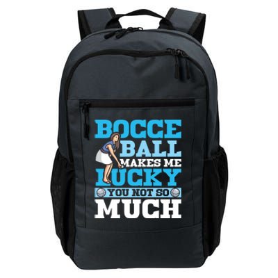 Bocce Ball Makes Me Lucky Bocce Ball Gift Daily Commute Backpack