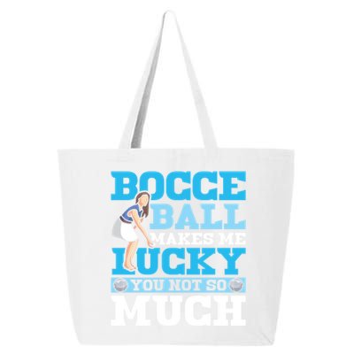 Bocce Ball Makes Me Lucky Bocce Ball Gift 25L Jumbo Tote