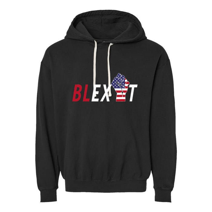 Blexit Blexit Movement Black Exit Garment-Dyed Fleece Hoodie