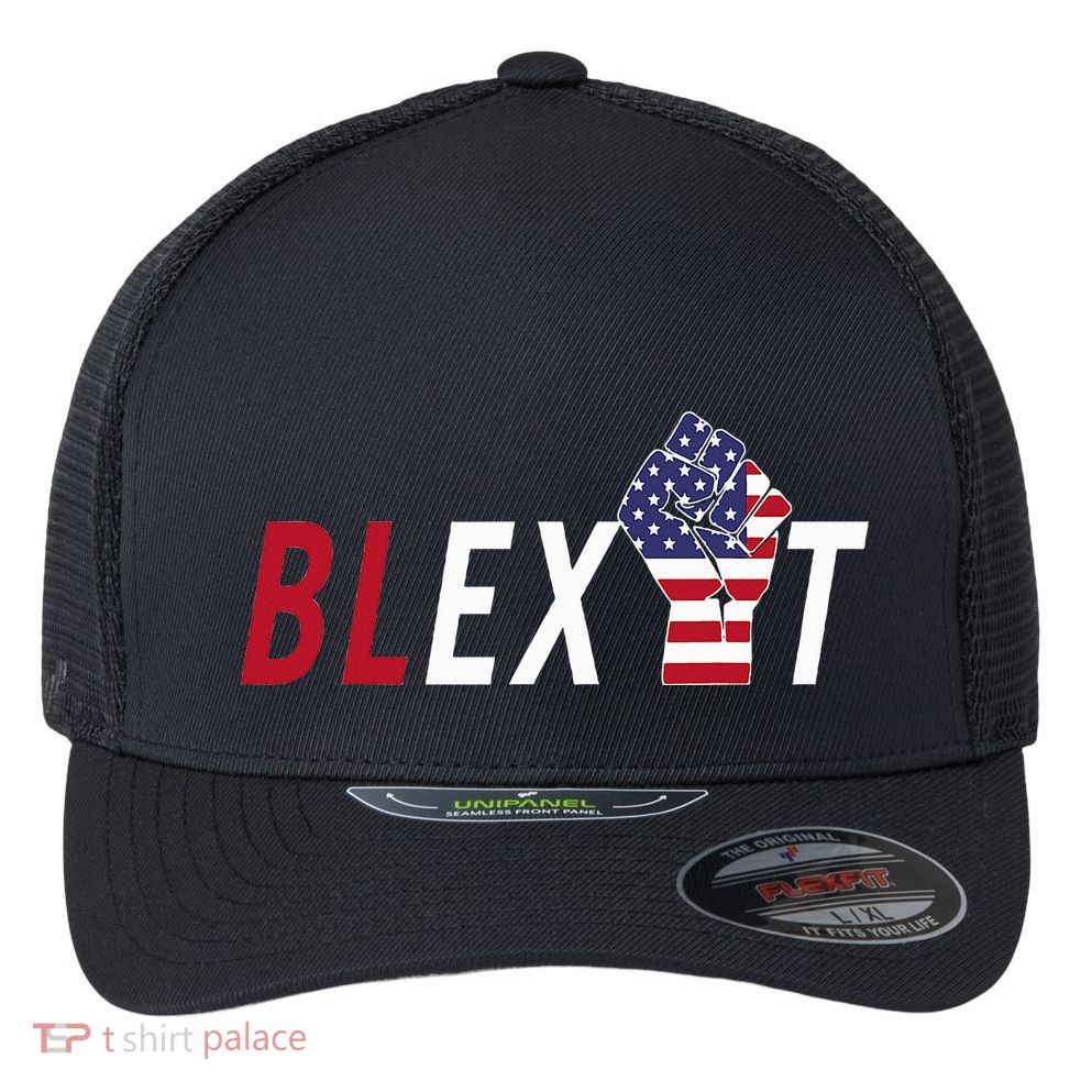 Blexit Blexit Movement Black Exit Flexfit Unipanel Trucker Cap