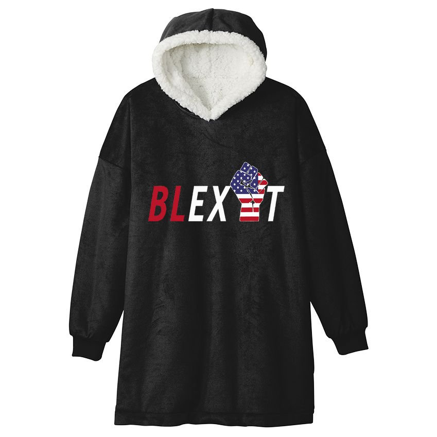 Blexit Blexit Movement Black Exit Hooded Wearable Blanket