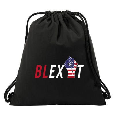 Blexit Blexit Movement Black Exit Drawstring Bag