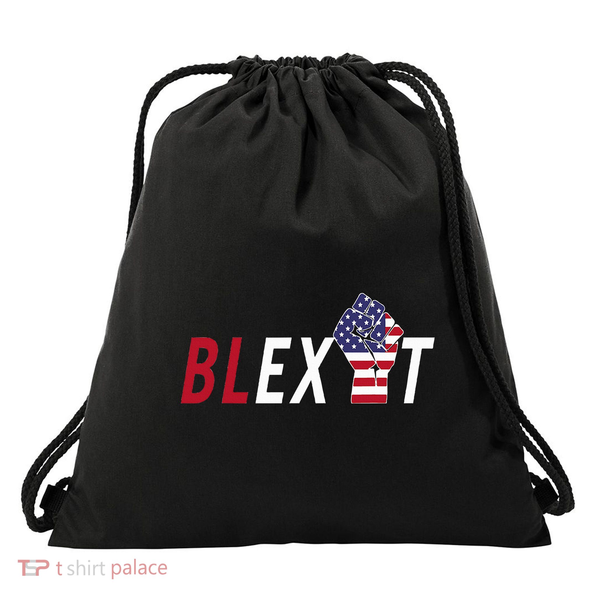 Blexit Blexit Movement Black Exit Drawstring Bag