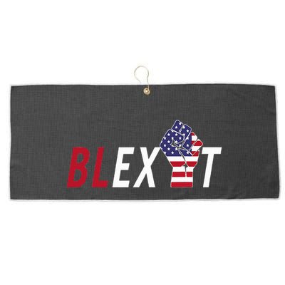 Blexit Blexit Movement Black Exit Large Microfiber Waffle Golf Towel