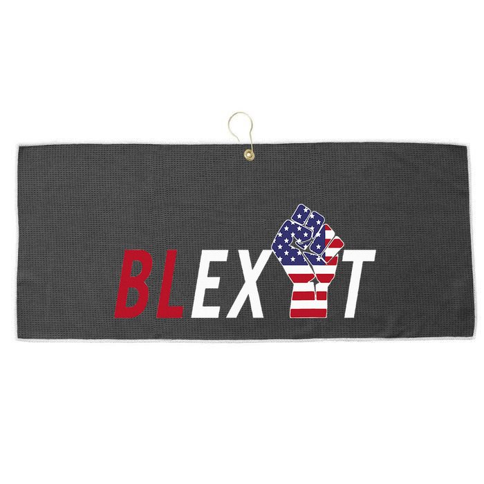 Blexit Blexit Movement Black Exit Large Microfiber Waffle Golf Towel