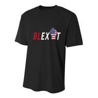 Blexit Blexit Movement Black Exit Youth Performance Sprint T-Shirt