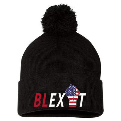 Blexit Blexit Movement Black Exit Pom Pom 12in Knit Beanie