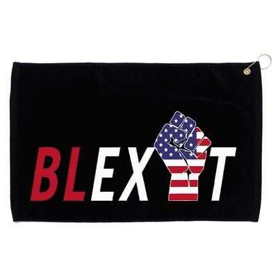 Blexit Blexit Movement Black Exit Grommeted Golf Towel