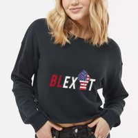 Blexit Blexit Movement Black Exit Cropped Pullover Crew