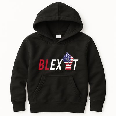 Blexit Blexit Movement Black Exit Kids Hoodie