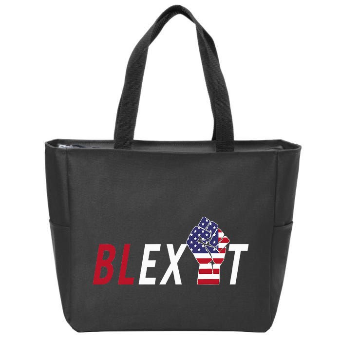 Blexit Blexit Movement Black Exit Zip Tote Bag