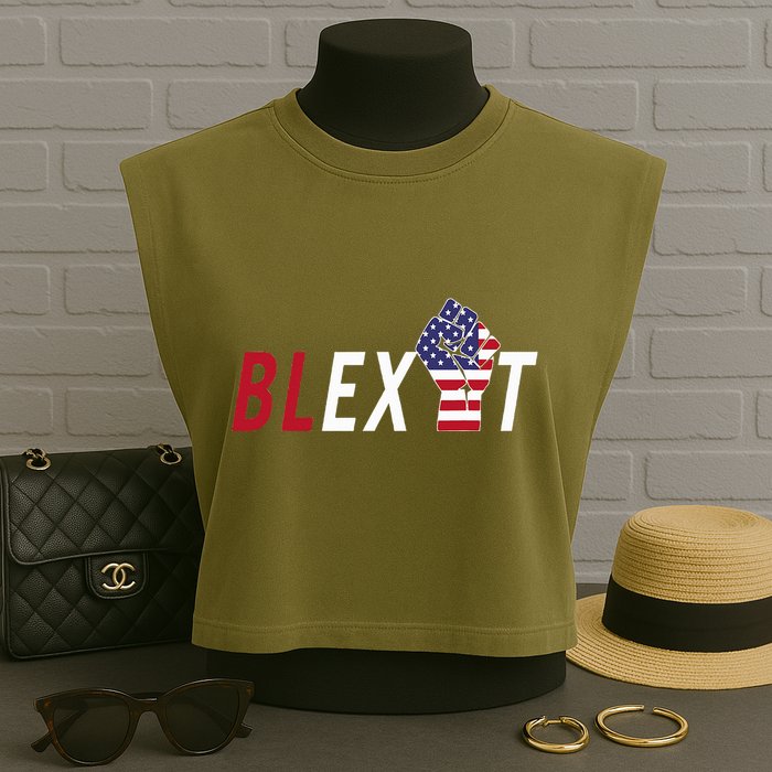 Blexit Blexit Movement Black Exit Garment-Dyed Women's Muscle Tee