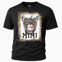 Bleached Baseball Mimi Leopard Game Day Baseball Mothers day Cooling Performance Crew T-Shirt