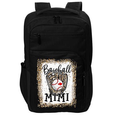 Bleached Baseball Mimi Leopard Game Day Baseball Mothers day Impact Tech Backpack
