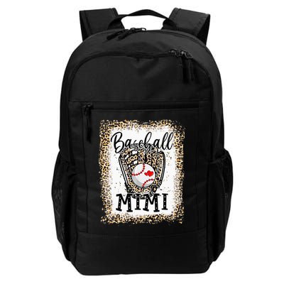 Bleached Baseball Mimi Leopard Game Day Baseball Mothers day Backpack
