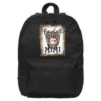 Bleached Baseball Mimi Leopard Game Day Baseball Mothers day 16 in Basic Backpack