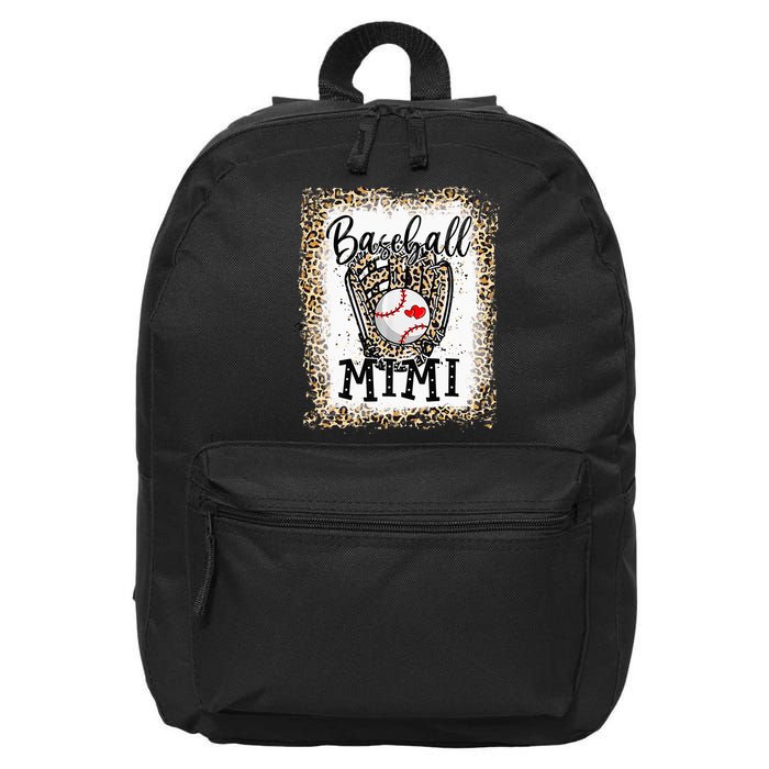 Bleached Baseball Mimi Leopard Game Day Baseball Mothers day 16 in Basic Backpack