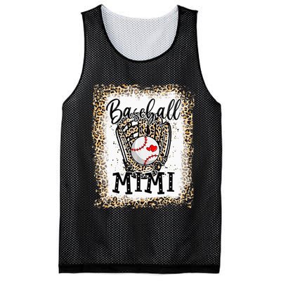 Bleached Baseball Mimi Leopard Game Day Baseball Mothers day Mesh Reversible Basketball Jersey Tank