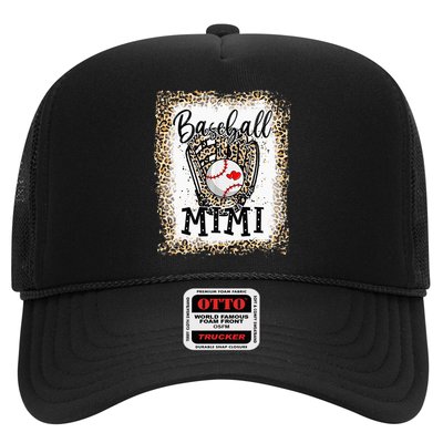 Bleached Baseball Mimi Leopard Game Day Baseball Mothers day Hat