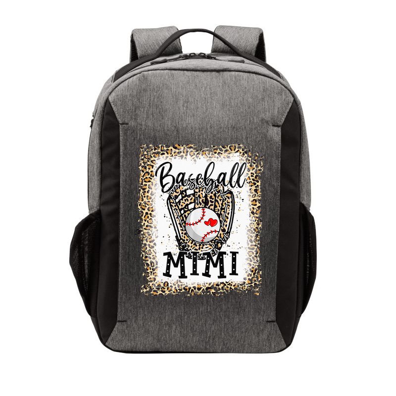 Bleached Baseball Mimi Leopard Game Day Baseball Mothers day Vector Backpack