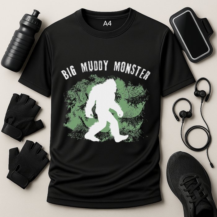 Bigfoot Big Muddy Monster Sasquatch Illinois Cryptid Cooling Performance Crew T-Shirt