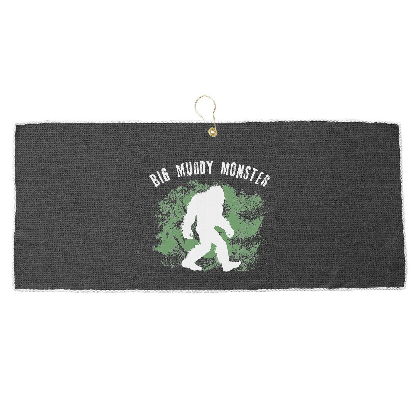 Bigfoot Big Muddy Monster Sasquatch Illinois Cryptid Large Microfiber Waffle Golf Towel