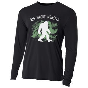 Bigfoot Big Muddy Monster Sasquatch Illinois Cryptid Cooling Performance Long Sleeve Crew