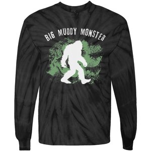 Bigfoot Big Muddy Monster Sasquatch Illinois Cryptid Tie-Dye Long Sleeve Shirt