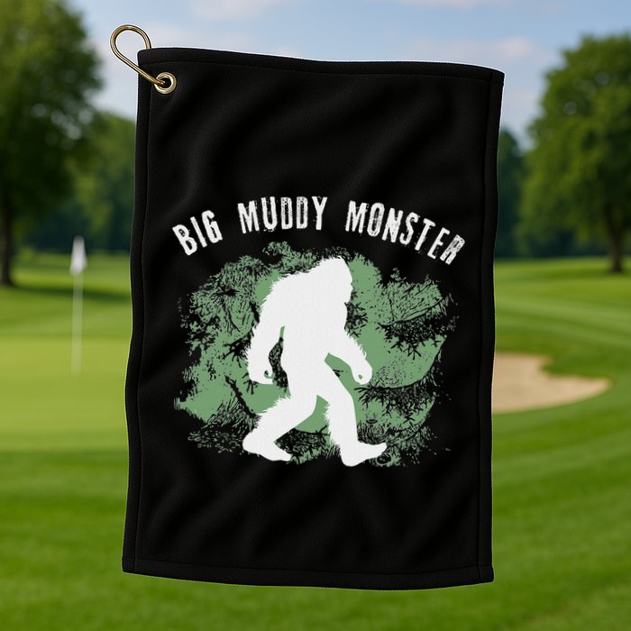 Bigfoot Big Muddy Monster Sasquatch Illinois Cryptid Golf Towel