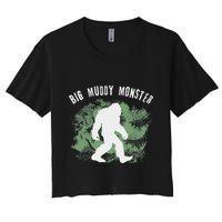 Bigfoot Big Muddy Monster Sasquatch Illinois Cryptid Women's Crop Top Tee