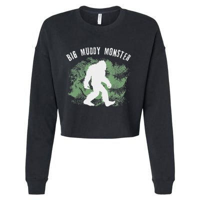 Bigfoot Big Muddy Monster Sasquatch Illinois Cryptid Cropped Pullover Crew