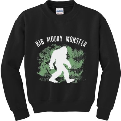 Bigfoot Big Muddy Monster Sasquatch Illinois Cryptid Kids Sweatshirt