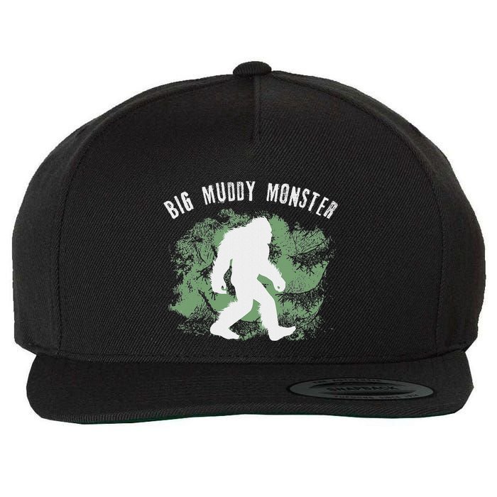 Bigfoot Big Muddy Monster Sasquatch Illinois Cryptid Wool Snapback Cap