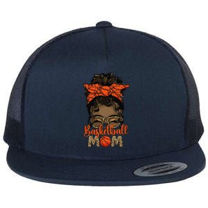 Black Basketball Mom Melanin Mother Of A Basketball Player Flat Bill Trucker Hat