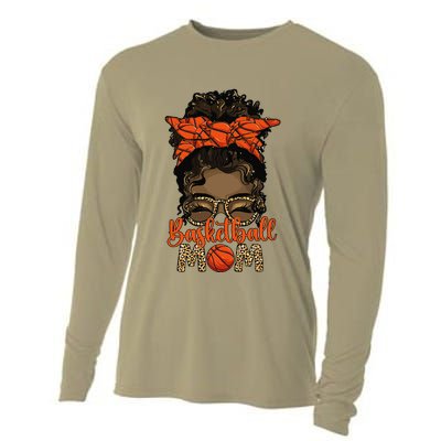 Black Basketball Mom Melanin Mother Of A Basketball Player Cooling Performance Long Sleeve Crew