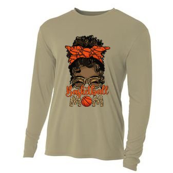 Black Basketball Mom Melanin Mother Of A Basketball Player Cooling Performance Long Sleeve Crew