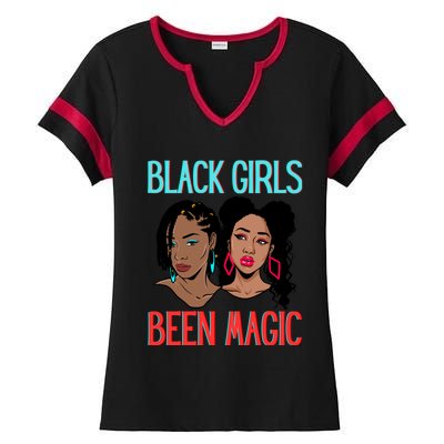 Black Been Magic Melanin Queen Sista Black Magic Gift Ladies Halftime Notch Neck Tee