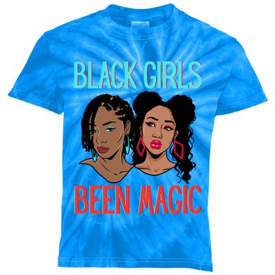 Black Been Magic Melanin Queen Sista Black Magic Gift Kids Tie-Dye T-Shirt