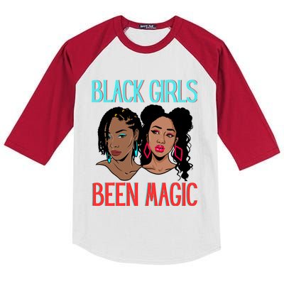 Black Been Magic Melanin Queen Sista Black Magic Gift Kids Colorblock Raglan Jersey