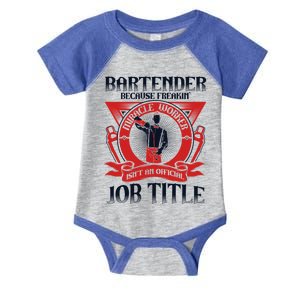 Bartender Because Miracle Worker Isn't Job Title Bartender Gift Infant Baby Jersey Bodysuit