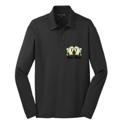 Boo Bees Meaningful Gift Silk Touch Performance Long Sleeve Polo