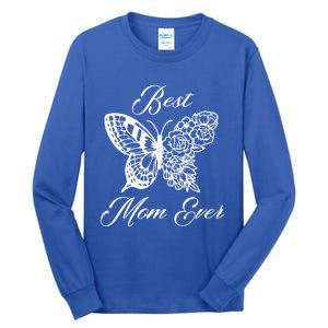 Butterfly Best Mom Ever Family Matching Mothers Day Funny Gift Tall Long Sleeve T-Shirt