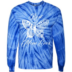 Butterfly Best Mom Ever Family Matching Mothers Day Funny Gift Tie-Dye Long Sleeve Shirt