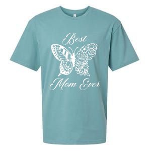 Butterfly Best Mom Ever Family Matching Mothers Day Funny Gift Sueded Cloud Jersey T-Shirt