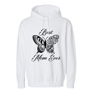 Butterfly Best Mom Ever Family Matching Mothers Day Funny Gift Garment-Dyed Fleece Hoodie